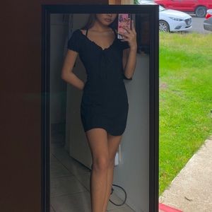black loose dress